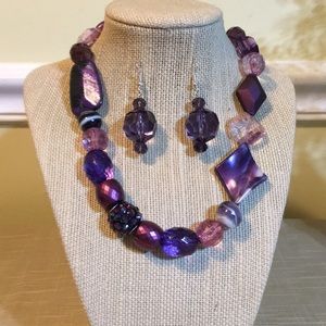 Necklace and matching earrings